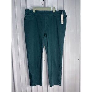 Chicos Jegging Ankle Jeans Peacock Teal Size 16 NWT